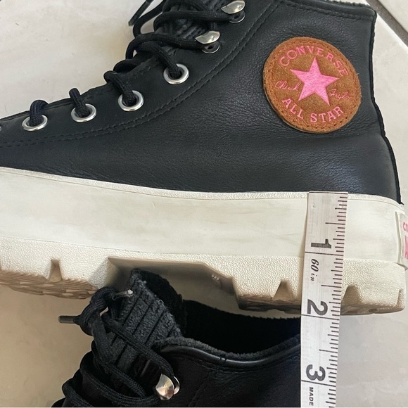 Convers All Start Taylor Sneakers Women 6.5 Leather Platform Skater Chunky - Picture 4 of 13
